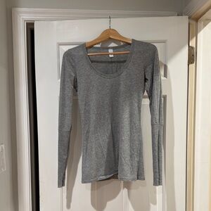 Gray Alternative Long Sleeve Women's Top